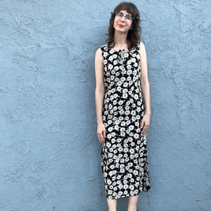 Vintage 90s Floral Maxi dress size Small grunge