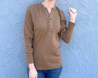 Maillot de corps vintage militaire à col boutonné pour temps froid de type 1 classe 3 pour homme petit