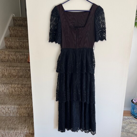 Vintage Black Lace Dress size S/M by Nuit NWT Vic… - image 9