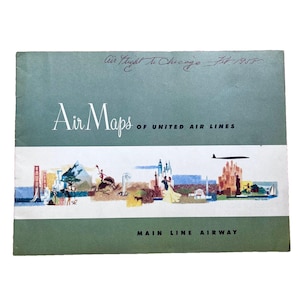 50s United Airlines Map Air Maps Plane Aviation Airlines Collector