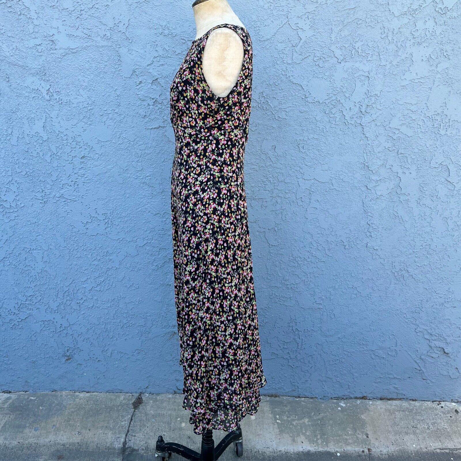 USA古着 90s～ Talbots シルク100% 花柄ベスト ジレ 8 古着 80s Yves Saint Laurent 民族 ネイティブ 同柄 アクリル
