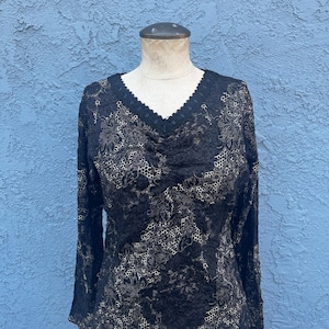Y2k Black Lace Top in Large Whimsygoth