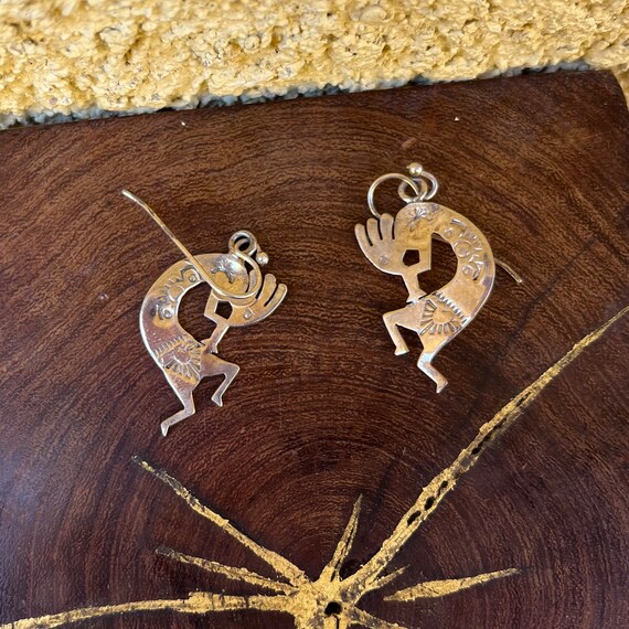 Vintage Kokopelli Earrings Sterling Silver Southw… - image 5