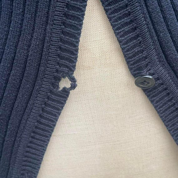 Y2k Ribbed Cardigan Small Duster Sweater 90s style - image 5