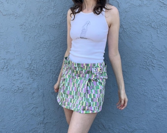 Versus by Versace y2k Skirt in Small Micro Mini Italian Designer Clothing