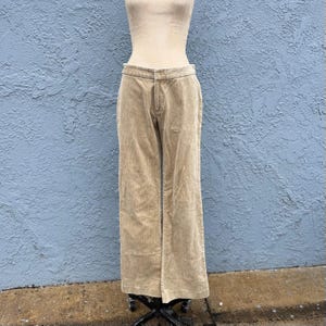 Vintage Corduroy Flare Pants y2k Ralph Lauren Sport Size 6 Beige Neutral Low Rise