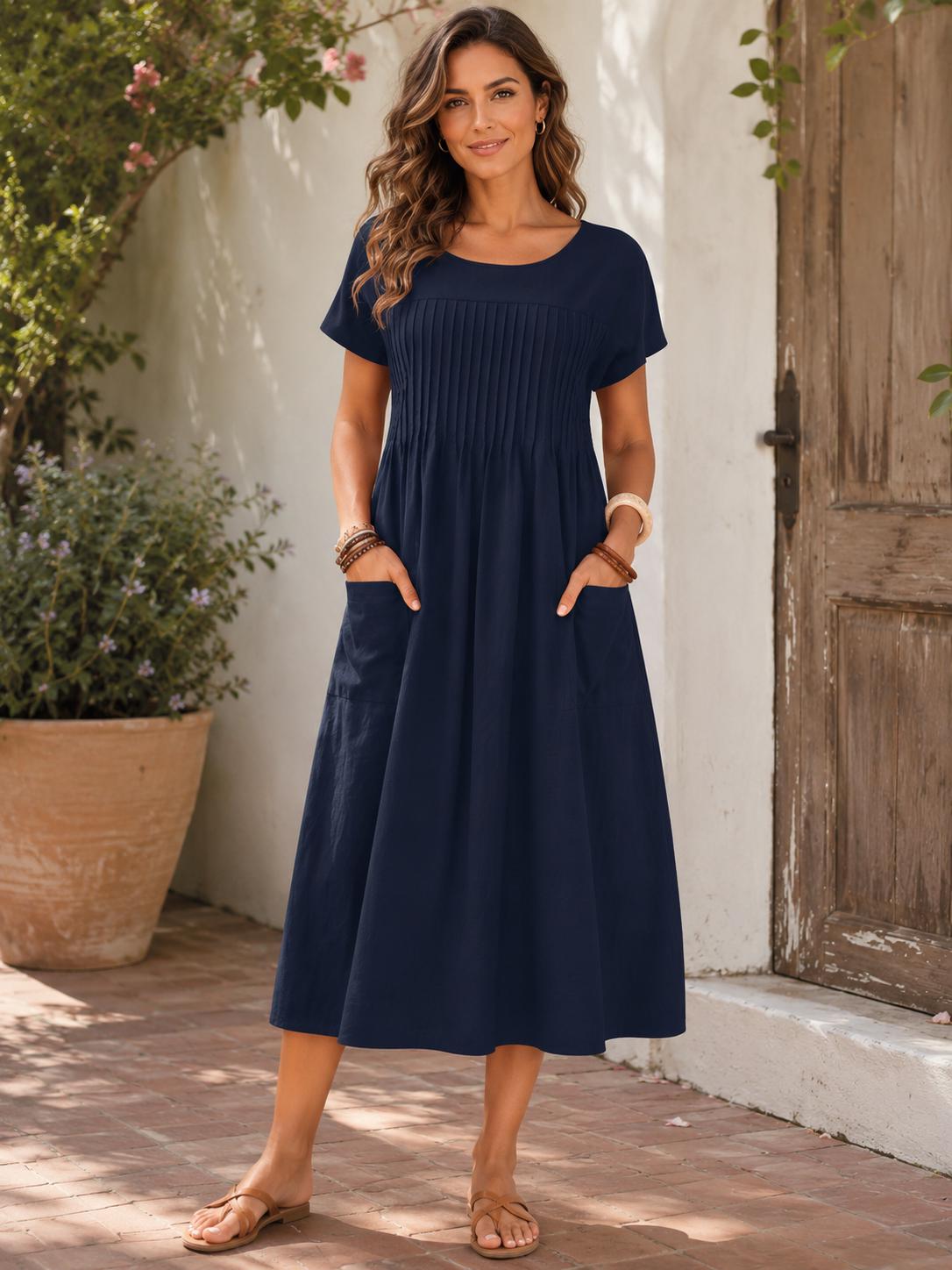 Blue Linen Dress - Etsy Blue Linen Dress - Etsy