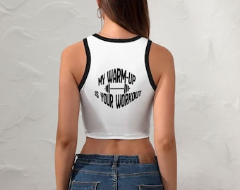 Women's short thin tank top, sports bra, yoga polo, alternative workout clothes, breathable fabric, fitness clothes