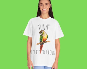 Camiseta personalizada com ilustração de periquito | Camiseta personalizada com pássaro aratinga