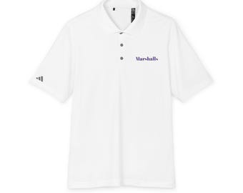 Marshall text logo Polo | White performance polo