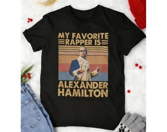 Alexander Hamilton Rapper Graphic T-Shirt, Retro History Meme Tee