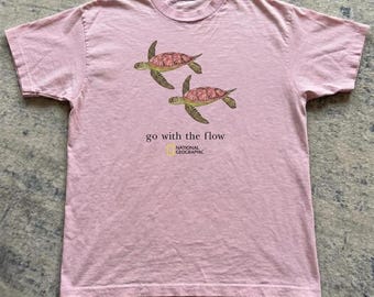 Sea Turtle Graphic Tee, Go With The Flow, National Geographic Coastal Shirt