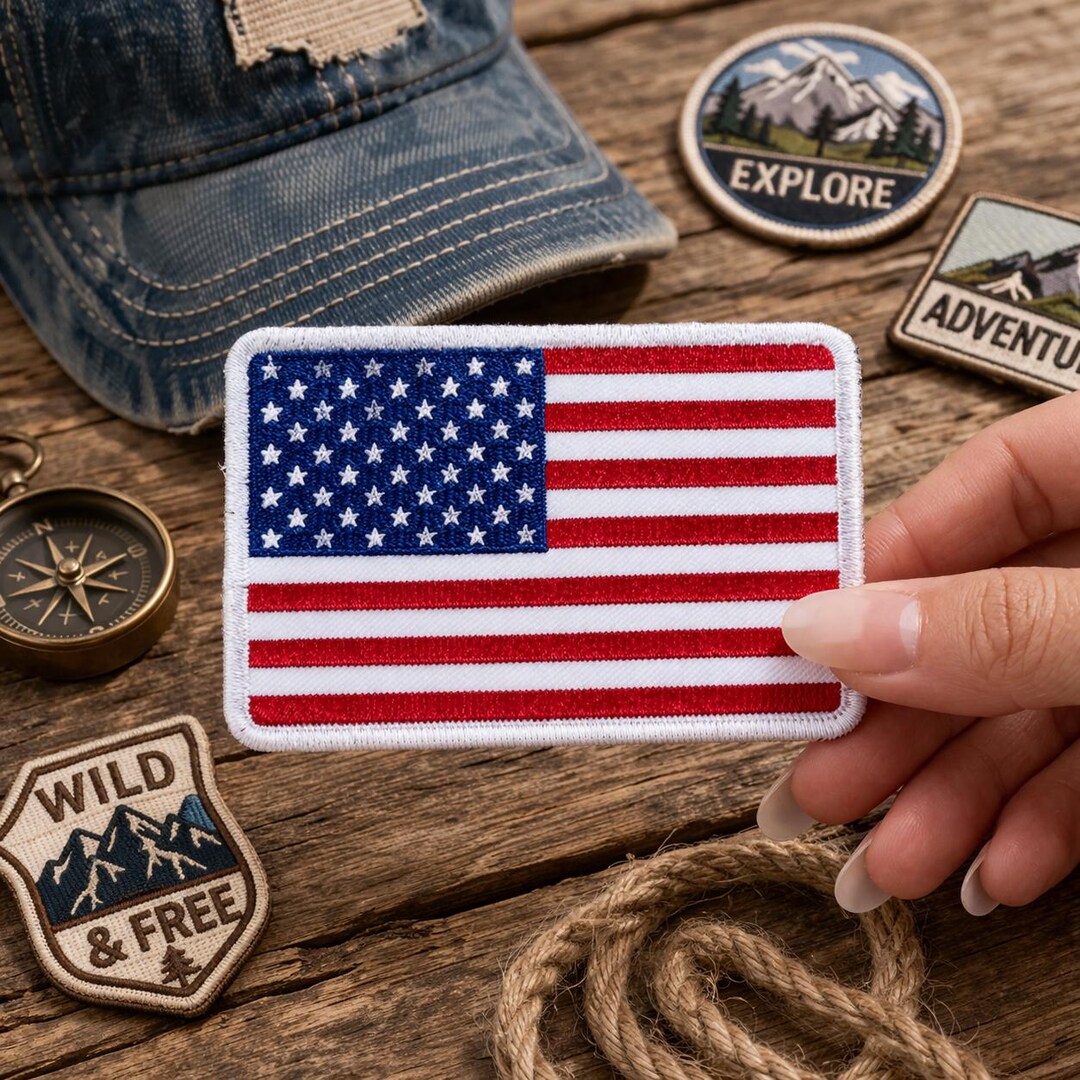 Custom Flag Patch, Embroidered Military Patch, American Flag Patch ...