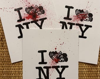 I love NY/I lanternfly NY linoprint