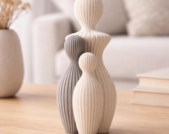 Mutter Kind Figur (1-4 Kinder) - Minimalistische Skulptur - personalisiertes Muttertagsgeschenk - Muttertag Deko