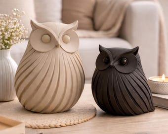 Figura moderna de Eulen | Minimalista escandinavo Wohnzimmer Deko - Wohnaccessoires - 3D Druck Skulpturen