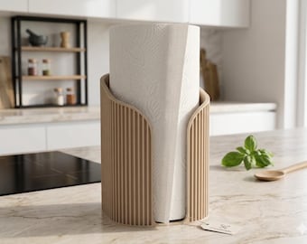 Minimalistischer Papierrollenhalter 3D Druck - Moderne Küchen Deko | Skandi Organizer | Küchenrollenhalter