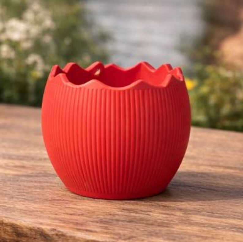 Oster Deko: 3D gedruckte Eierschalen Vase | Schale für Schokoeier & Süßigkeiten | Modernes Ostergeschenk image 8