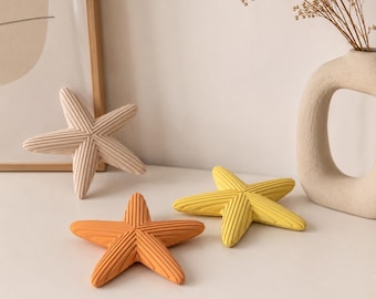 Japandi Seestern Deko 3D Druck | Minimalistische Skandi Deko | Maritime Strandhaus Wohndeko | Moderne Tischdeko