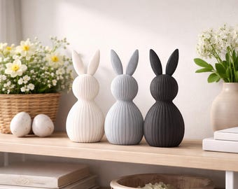 Osterhase Deko - Moderne Frühlings- und Osterdeko | Minimalistischer Hase | Skandinavische Osterdeko
