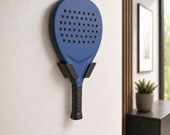 Padel Wandhalterung 3D Druck - Padel Schläger Halter | Selbstklebend oder Schraubmontage | Padel-Zubehör