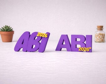 Abi 2026 3D Schriftzug in 2 Stilen – Abschlussgeschenk | Geschenk & Erinnerung | moderner Abschluss Deko