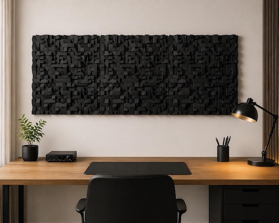 Akustik Wandpaneel 3D-Druck - Sound Diffuser | Moderne Deko | Akustikpanel für Streaming, Studio & Büro