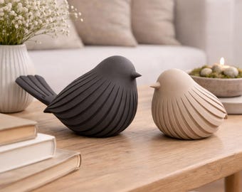 Japandi Vogel Deko 3D Druck | Minimalistische Skandi Deko | Moderne Vogel-Figur | Boho Wohndeko