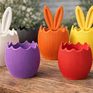 Oster Deko: 3D gedruckte Eierschalen Vase | Schale für Schokoeier & Süßigkeiten | Modernes Ostergeschenk image 6