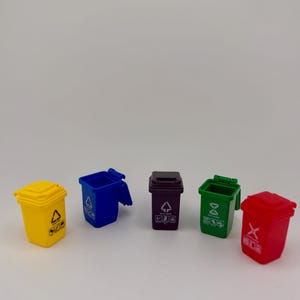 Mini 3D-geprinte prullenbakset – poppenhuis- en bureaudecoratie