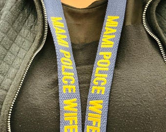 Cordón bordado personalizado: porta credencial personalizado, regalo corporativo, 3,18 cm de ancho