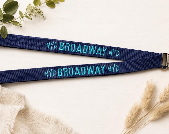 Personalized Embroidered Lanyard: Custom Badge & Key Holder, 1" Wide