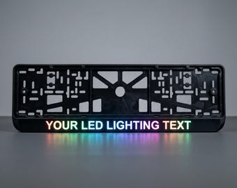 LED number plate frame for your car | FULL CUSTOM