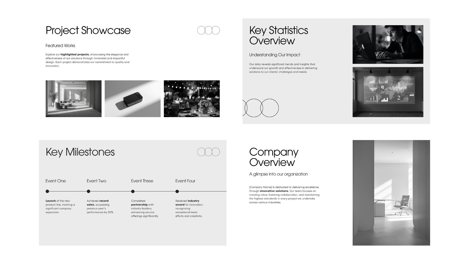 Minimalist Black White Business Presentation Template | Modern ...