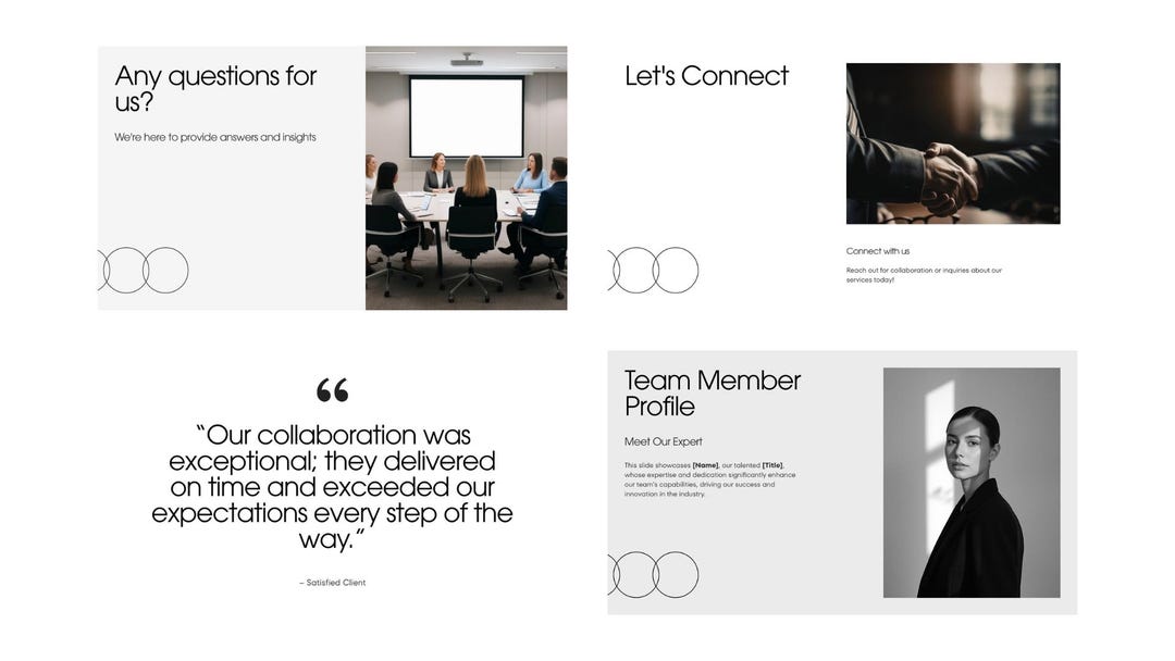 Minimalist Black White Business Presentation Template | Modern ...