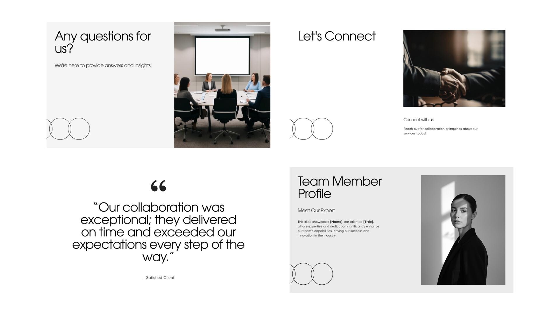 Minimalist Black White Business Presentation Template | Modern ...