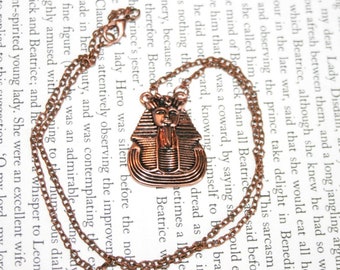 Cleopatra Necklace - Copper Tone Egyptian Style Pendant