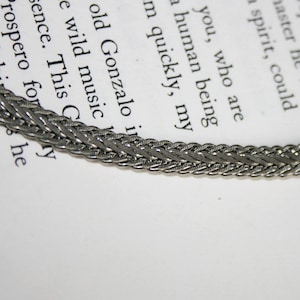 Thick and Ornate Chain Necklace - Silver Tone Chunky Serpentine Chain Masculine Chain Link Necklace Chain Mail - Industrial Goth Heavy Metal