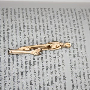 Unique Tie Clip - Wrench and Pliers - Signed Anson - Gold Tone - 1950s For Him - Mens Accessories