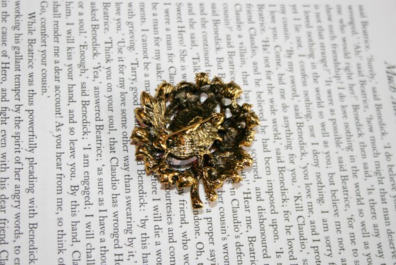 Massive Glam Ruby Red Brooch -Aurora Borealis Sta… - image 3