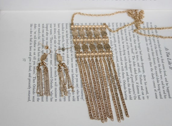 Gold and Black Matching Set  - Statement Piece Ne… - image 3