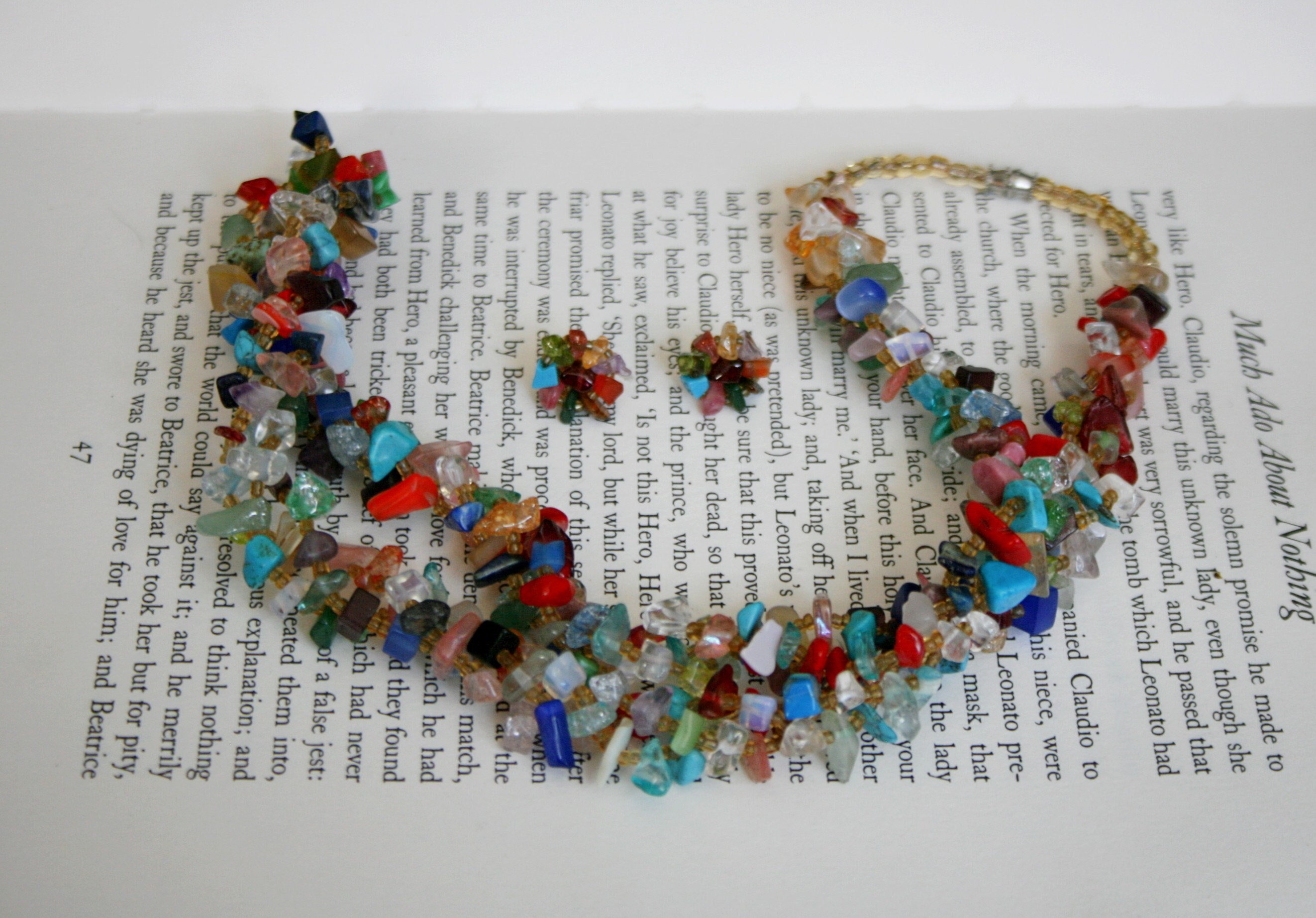 Matching Set of Colorful Glass and Stone Beads Bohemian Etsy