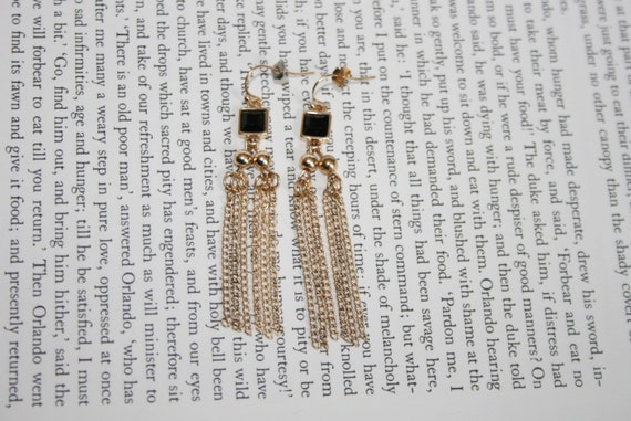 Gold and Black Matching Set  - Statement Piece Ne… - image 4