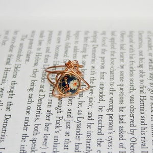 Sweet Blue Cloisonné Bead Ring - Wire Wrapped Band