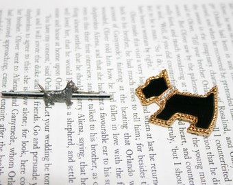 Lot of 2 Scottie Brooches - Scottish Terriers - Dog Pins