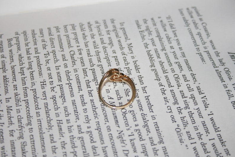 Letter C Avon Ring Initial C Gold Tone Simulated Diamond Ring Monogram C Ring Avon 1984