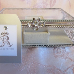 Rachell Ashwell - Silver Tone Glass Jewelry Box - New