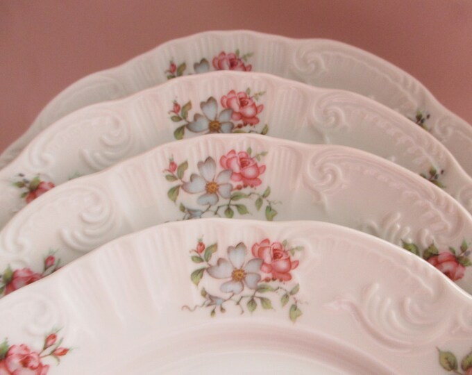 Princess House Rose Garden Salad Plates Set of 4 Etsy