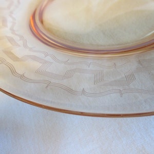 Fostoria Greek Amber Luncheon Salad Dessert Plates - set of 4