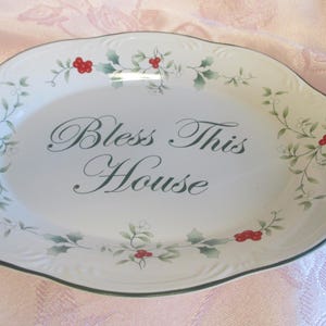 Winterberry by Pfaltzgraff 10&quot; Bless This House Plate